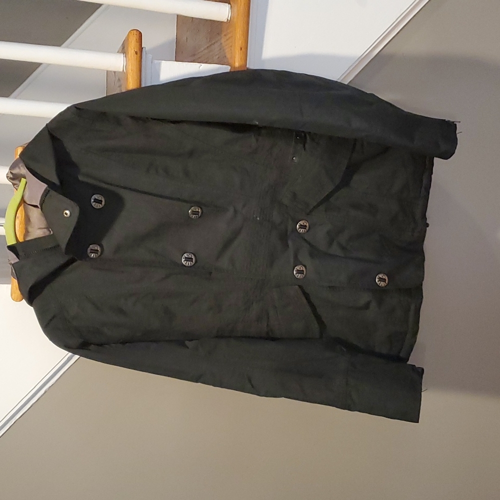 Burton Black Tweed Ski/Snow Jacket, Size Large